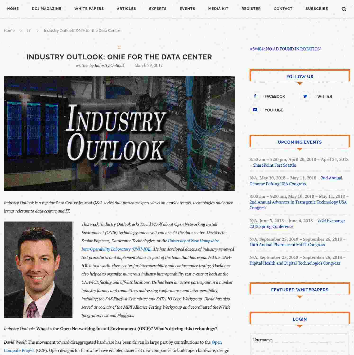 Illustration of Industry Outlook: ONIE for the Data Center