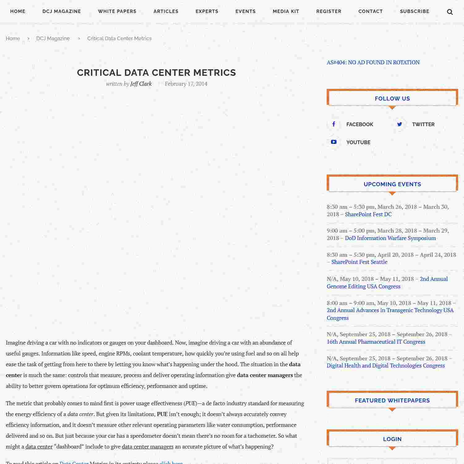 Illustration of Critical Data Center Metrics