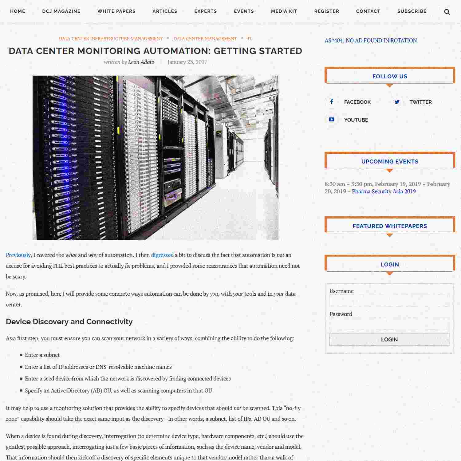 Illustration of Data Center Monitoring Automation: Getting Started