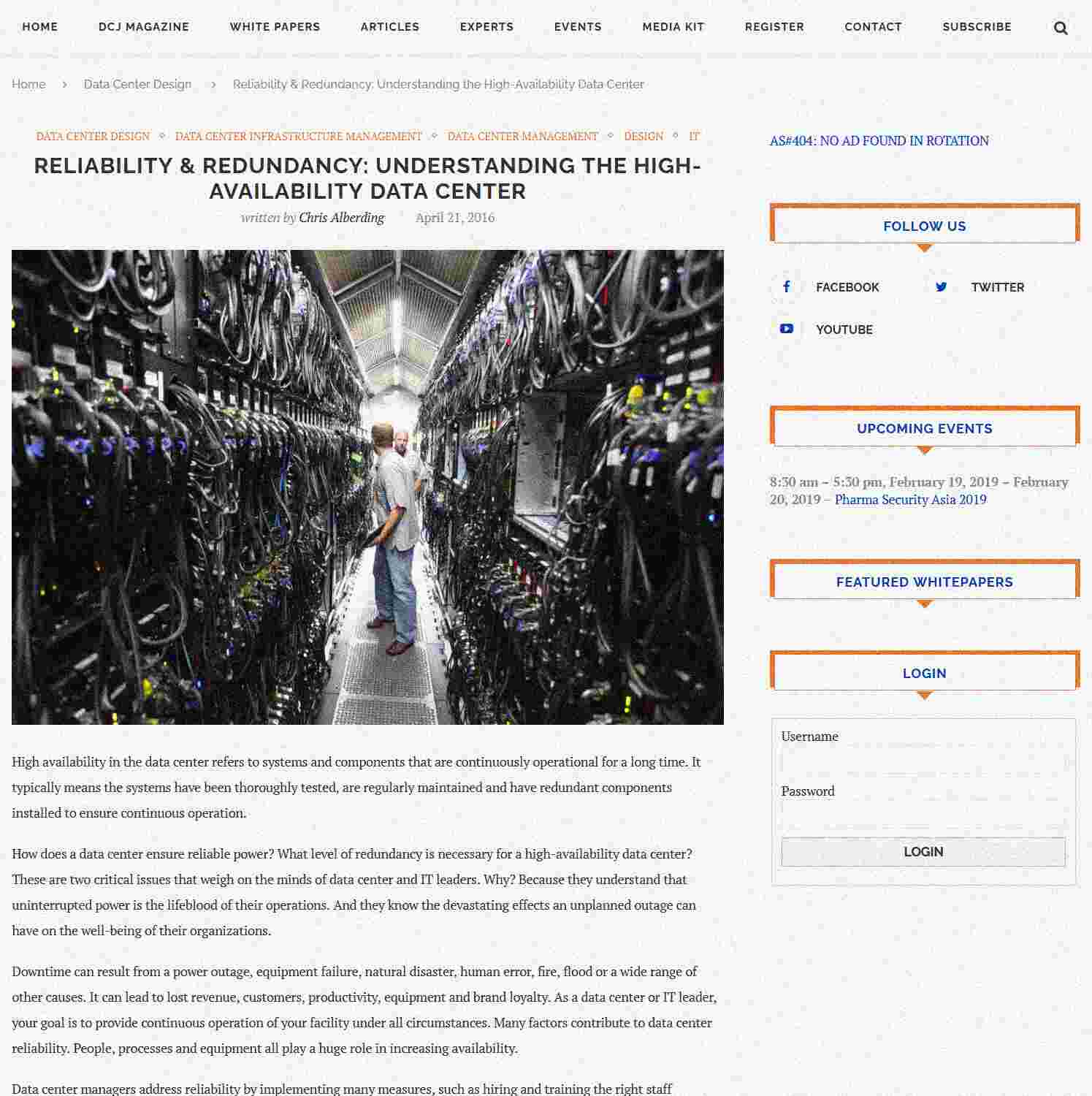 Illustration of Reliability &#038; Redundancy: Understanding the High-Availability Data Center