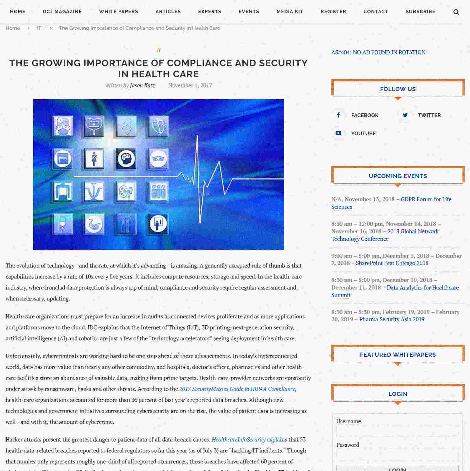 Illustration of The Growing Importance of Compliance and Security in Health Care